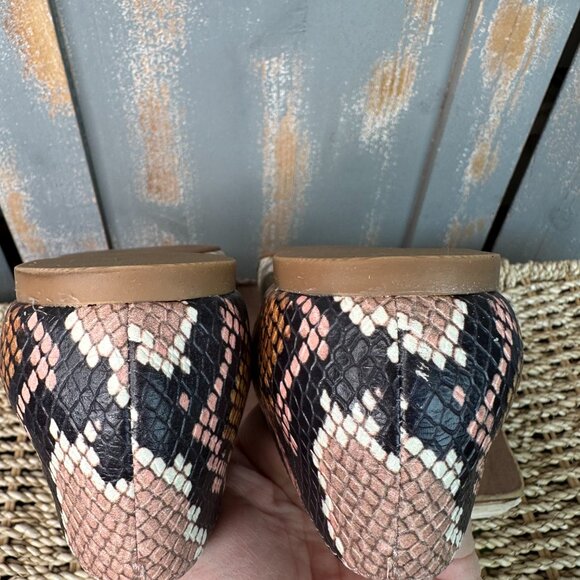 Madewell Alina Mary Jane Snake Embossed Leather Flat Sz 7 - Picture 14 of 14